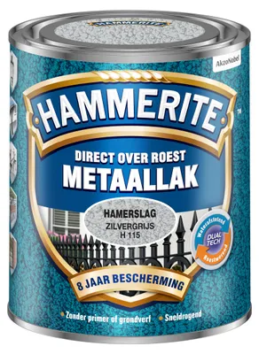 Productafbeelding van Hammerite - Metaallak Hamerslag - Zilver Grijs - 750 ML