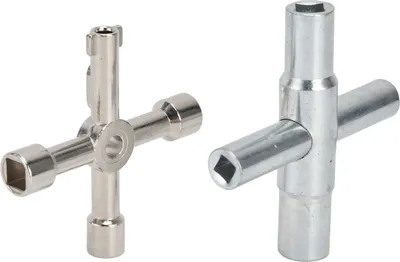 Image de 2 clés Sillcock, 4 voies, durables, petites, compactes, portables, pratiques, vis tournantes pour Power Gas