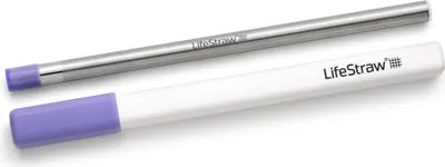 Image de LifeStraw Sip - Paille réutilisable en acier inoxydable avec étui, élimine les microplastiques, les bactéries et les parasites pour les voyages et l'usage quotidien, distellila