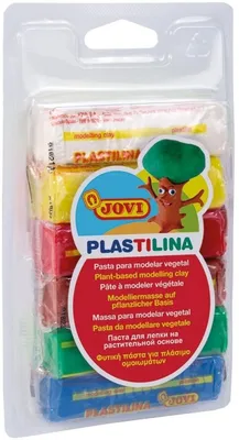 Produktbild von Jovi PLASTILINA Knetmasse 6er Blister, farbig sortiert