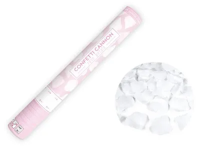 Zdjęcie produktu dla Tuba strzelająca z płatkami  białych róż, 40cm