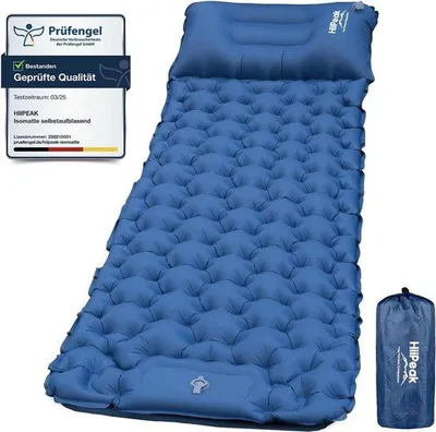 Produktbild von Lichtgewichts Campingmat mit integriertem Kissen – kompakte Outdoor-Luftmat für Zelten, Wandern und Reisen