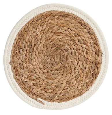 Produktbild von KINVARA | Tischset - Untersetzer - 30 cm - beige - mit weißem Rand - Tischdekoration