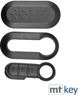 Produktbild von Auto Schlüssel Set Schale Cover Schwarz + Tastenfeld kompatibel mit FIAT 500 Punto Doblo