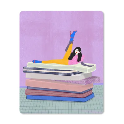 Produktbild von MuchoWow® Mauspad Mousepad Frau - Vintage - Pastell 30x40 cm - Mousepads - Maus Mat - Pad - Mausunterlage - Mausmatten