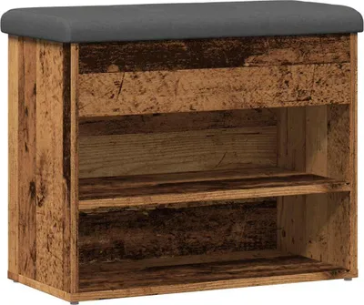 Obrázok produktu pre vidaXL Lavica na topánky vo vzhľade regenerovaného dreva 62x32x50 cm materiál na báze dreva