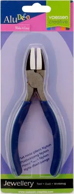 Produktbild von Vaessen Creative Schmuckzange, Modell Flachzange mit Nylonbacken, Werkzeug für Schmuckherstellung, präzises Greifen und Formen, schützt empfindliche Materialien, komfortabler Griff, langlebig