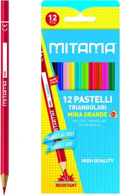 Produktbild von Buntstifte 12 Farben, dreieckig, MITAMA 61991