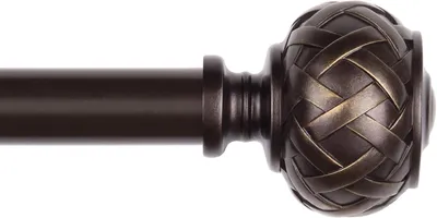 Obrázek produktu pro Výsuvná tyč na závěsy, žlutohnědé barvy, délka 182-365 cm