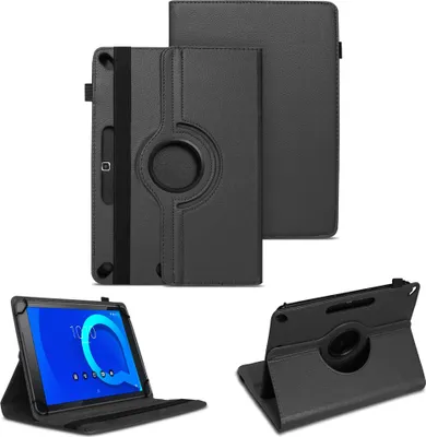 Produktbild von Schutzhülle für Alcatel 3T 10 Tablet Tasche Case Hülle Schutz Cover 360° DrehbarFarben:Schwarz