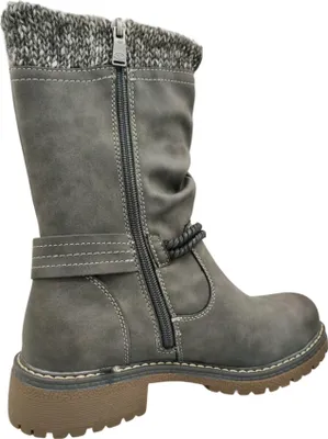 A single gray boot shown from the side against a white background.