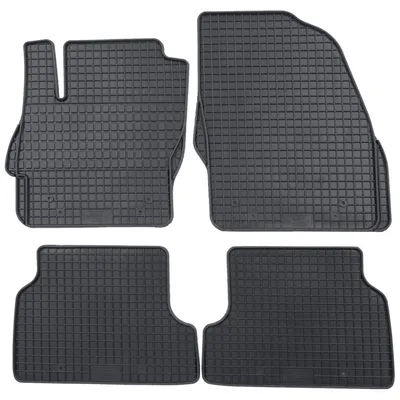 Produktbild von für Ford Focus ab 11/2004-02/2011 Passform Fußmatten PETEX Gummimatten 4-teilig schwarz Allwettermatten Gummifußmatten
