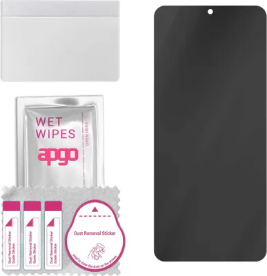 Produktbild von apgo Hybrid Privacy Schutzglas, Matt, kompatibel mit Vivo X50E, Anti-Spy, toller Ersatz für Hartglas, kratzfester Displayschutzglas, Displayschutz, Full Glue