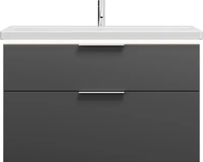 Produktbild von burgbad Eqio Keramik-Waschtisch inklusive Waschtischunterschrank mit LED-Beleuchtung, Breite 1030mm, SEZA103F6584C0001G0146