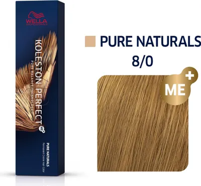 Produktbild von Wella Professionals Koleston Perfect Me+ Pure Naturals Professionelle permanente Haarfarbe 8/0 60 ml