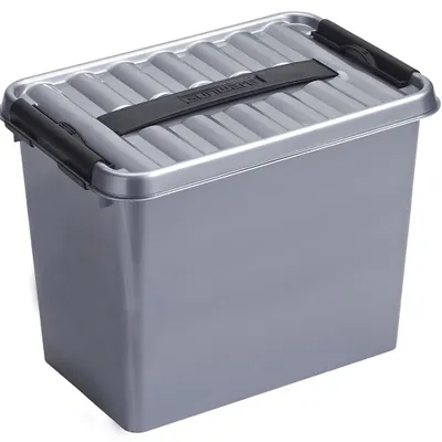Zdjęcie produktu dla Pojemnik do przechowywania Sunware – szary – 9 l – 30 x 20 x 22 cm
