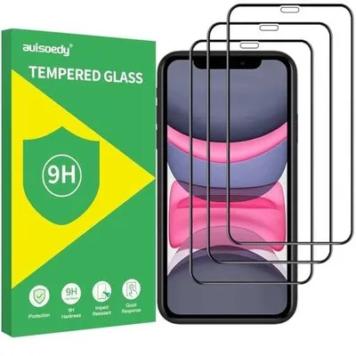 Zdjęcie produktu dla Szkło hartowane iphone 11 xr ochrona ekranu zestaw 3 sztuki
