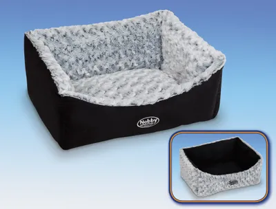 Produktbild von Nobby Komfort Bett Eckig "Arusha" schwarz L x B x H: 45 x 40 x 18 cm