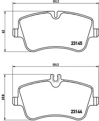 Produktbild von Brembo Bremsbelagsatz, Scheibenbremse Vorderachse P 50 046