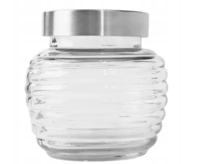 Produktbild von Vorratsglas 450ml mit Metalldeckel Gewürzglas Vorratsdose für Lebensmittel Gewürze Kräuter Transparent