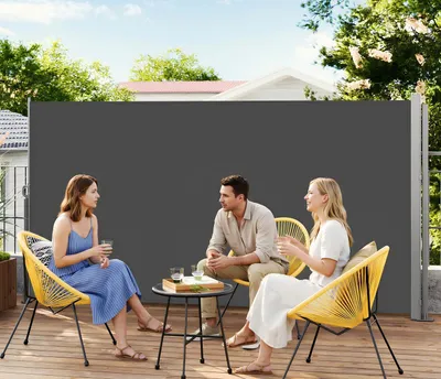 Produktbild von SONGMICS Seitenmarkise Stahl 500 x 180 cm ausziehbar, rostbeständig Sonnenschutz