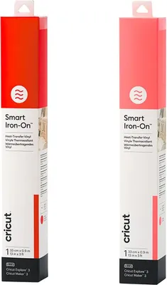 Produktbild von 2 Cricut Aufbügelfolien Smart 90 x 33 cm - Rosa, rot