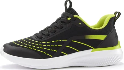Produktbild von LASCANA Sneaker Halbschuh, Schnürschuh, Freizeitschuh, Turnschuhe, schwarz/lime Größe 41