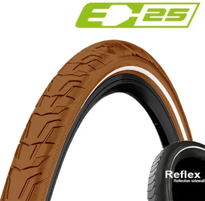 Produktbild von Continental Reifen Ride City 28x1.45" 37-622 braun Reflex E-25 Draht