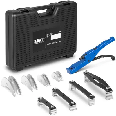 Imagen del producto de Dobladora manual para tuberías multicapa y de cobre, de 16 a 32 mm, con 4 cabezales