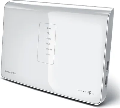 Produktbild von Deutsche Telekom Speedport W 921V, 10, 100, 1000 Mbit/Sek, 10/100/1000Base-T(X), 802.11a, 802.11b, 802.11g, 802.11n, 300 Mbit/Sek, ADSL, IEEE 802.11a, IEEE 802.11b, IEEE 802.11g, IEEE 802.11n, IEEE 802.3, IEEE 802.3ab, IEEE 802.3u