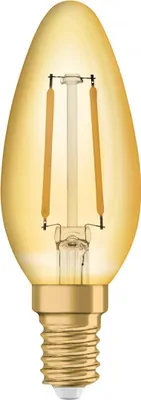 Produktbild von Osram LED Filament Kerze Vintage 1906 1,4W = 13W E14 Gold gelüstert 120lm warmweiß 2500K