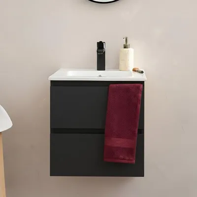 Immagine prodotto di Mobile lavabo 45cm e rubinetto nero SORRENTO