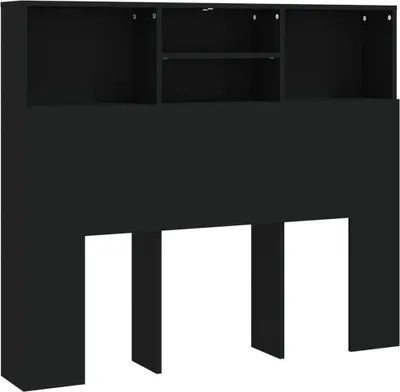 Obrázok produktu pre vidaXL Čelo postele s policami čierne 120x19x103,5 cm