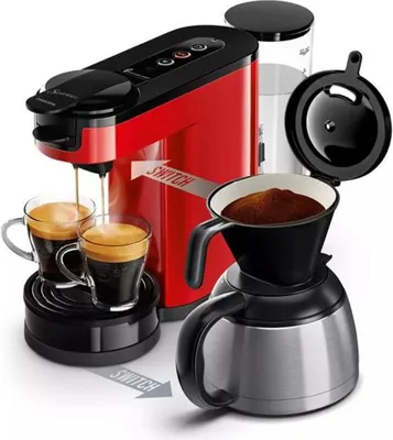 Produktbild von Philips Domestic Appliances Senseo Switch Kaffeemaschine mit Kaffeepads und Filter