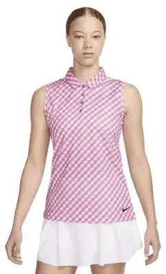 Immagine prodotto di Polo Nike Dry-Fit Victory da donna, rosa e bianca