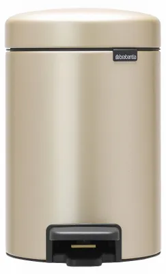 Zdjęcie produktu dla Brabantia NewIcon Treteimer 3 Liter, 3 l, Okrągły, Szampański, Pedał, 16,8 cm, 168 mm