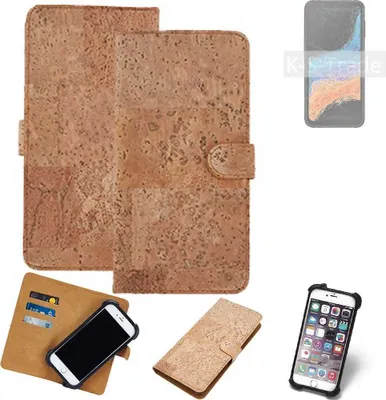 Produktbild von K-S-Trade Hülle kompatibel mit Samsung Galaxy XCover6 Pro Kork Handyhülle Cover Schutzhülle TPU Case Bumper in Hellbraun, (1x)