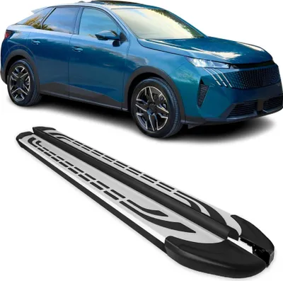 Produktbild von Trittbretter Seitenschweller für Opel Crossland X 2017-2020 Alu Schwarz Silber