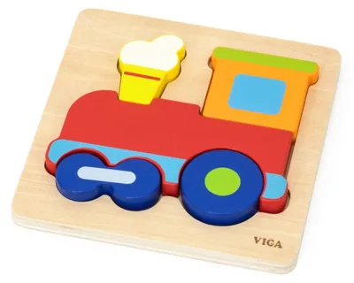 Image de Viga Puzzle pratique à grosses pièces Viga 44783 - Train