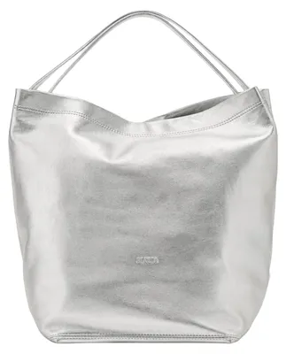 Productafbeelding van BIASIA Leer schoudertas Drop Shoulder Bag Argento zilverkleurig
