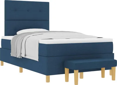 Obrázok produktu pre Posteľ s pružinovým rámom Modrá 190 x 120 cm látka
