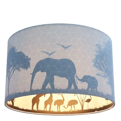 Produktbild von Olucia - SAFARI - Deckenleuchte für Kinderzimmer - Blau