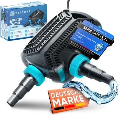 Produktbild von Teicher Energy Teichpumpe, Effiziente Filterpumpe für Teich, 3000 l/h
