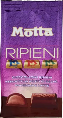 Produktbild von Motta Ripieni Pralinen gefüllt mit Milch, Kakao und Haselnuss150g