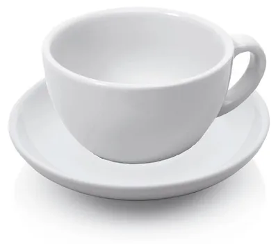 Immagine prodotto di Set da 18 pezzi: tazza da cappuccino + piattino Italia, 200 ml, bianco, porcellana