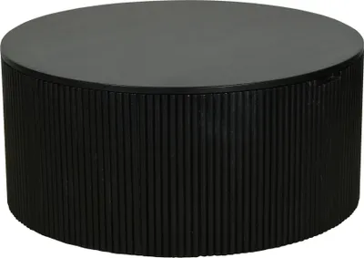 Produktbild von byLIVING Couchtisch OWEN / Tischplatte und Gestell in schwarz / Wohnzimmertisch / Kaffeetisch / Maße: D 80, H 36 cm