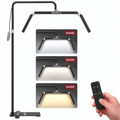 Produktbild von Moon Pro Kosmetik Stehleuchte für Wimpernverlängerung - Schattenfreie LED Standleuchte, Schwarz