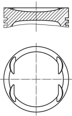 Immagine prodotto di MAHLE 001 PI 00175 000 Pistone adatto a MERCEDES-BENZ Classe B (W246, W242) Classe A (W176) CLA Coupé (C117) GLA (X156) CLA Shooting Brake (X117)