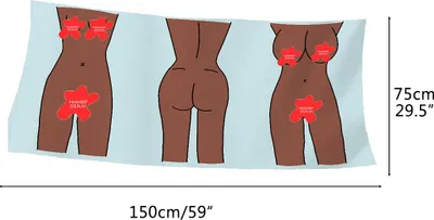 Productafbeelding van Absorberende, zachte strandhanddoek van microvezel. Sneldrogende, sexy badhanddoek voor gebruik in de badkamer, het zwembad, op de camping of tijdens reizen