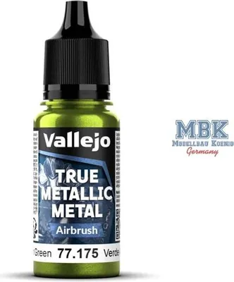 Imagen del producto de Vallejo VA77175 - Aerógrafo metálico "True Metallic" - Color: Verde ámbar
